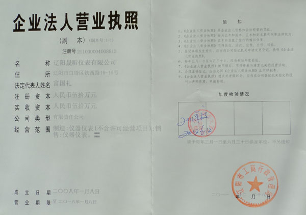 企业法人营业执照